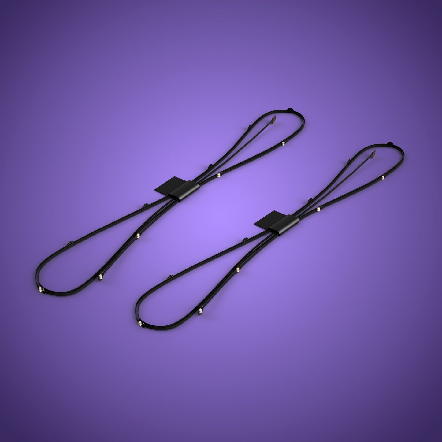 Astro Light String 10 LEDs (Black) - Multi Colour 30cm (2 Pack)