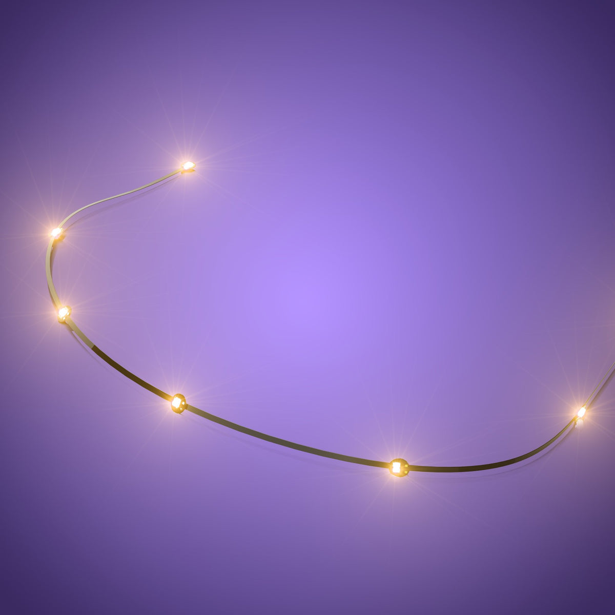 Astro Lichterkette mit 6 LEDs – warmes Weiß, 30 cm