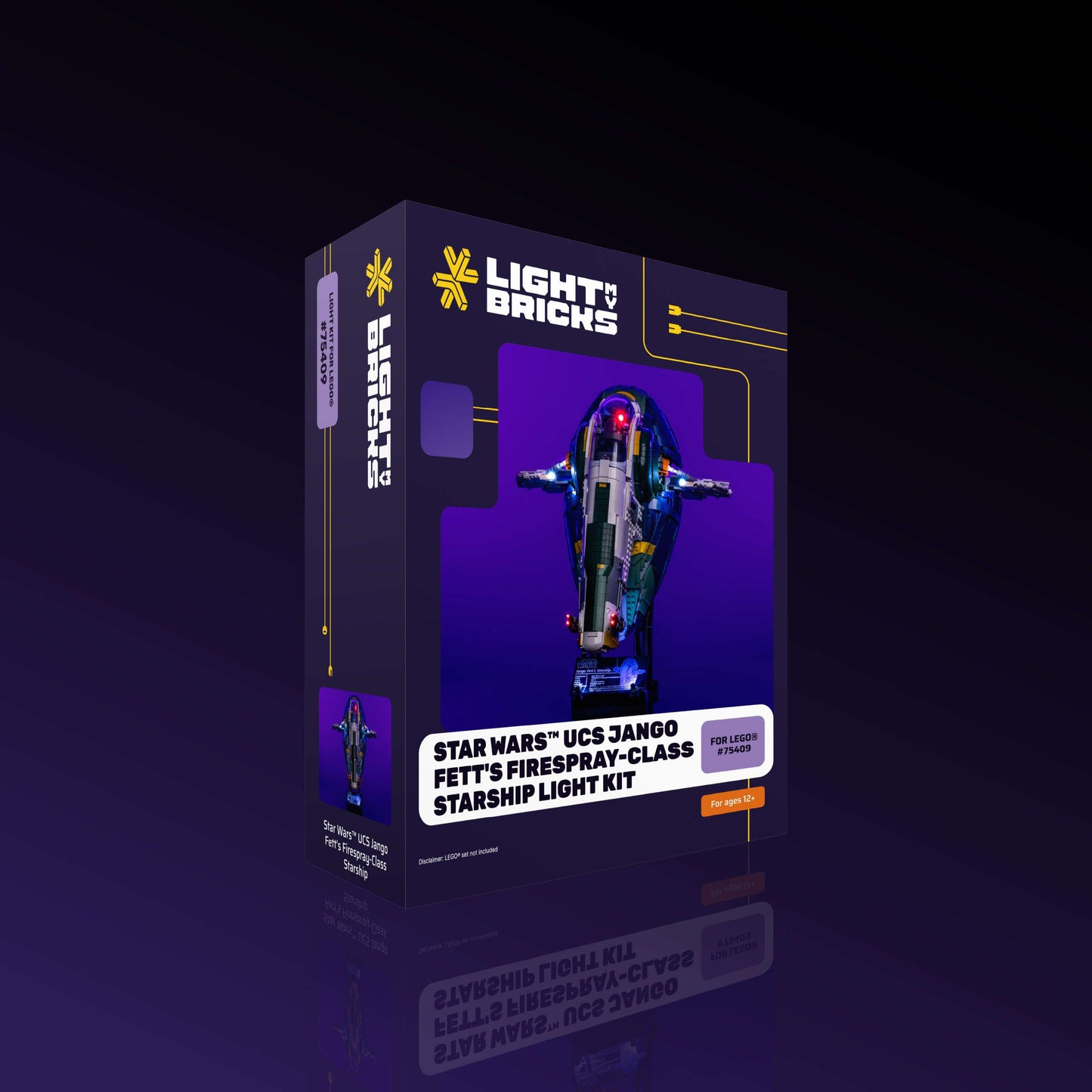 Light Kit for LEGO® Star Wars UCS Jango Fetts Firespray-Class Starship #75409