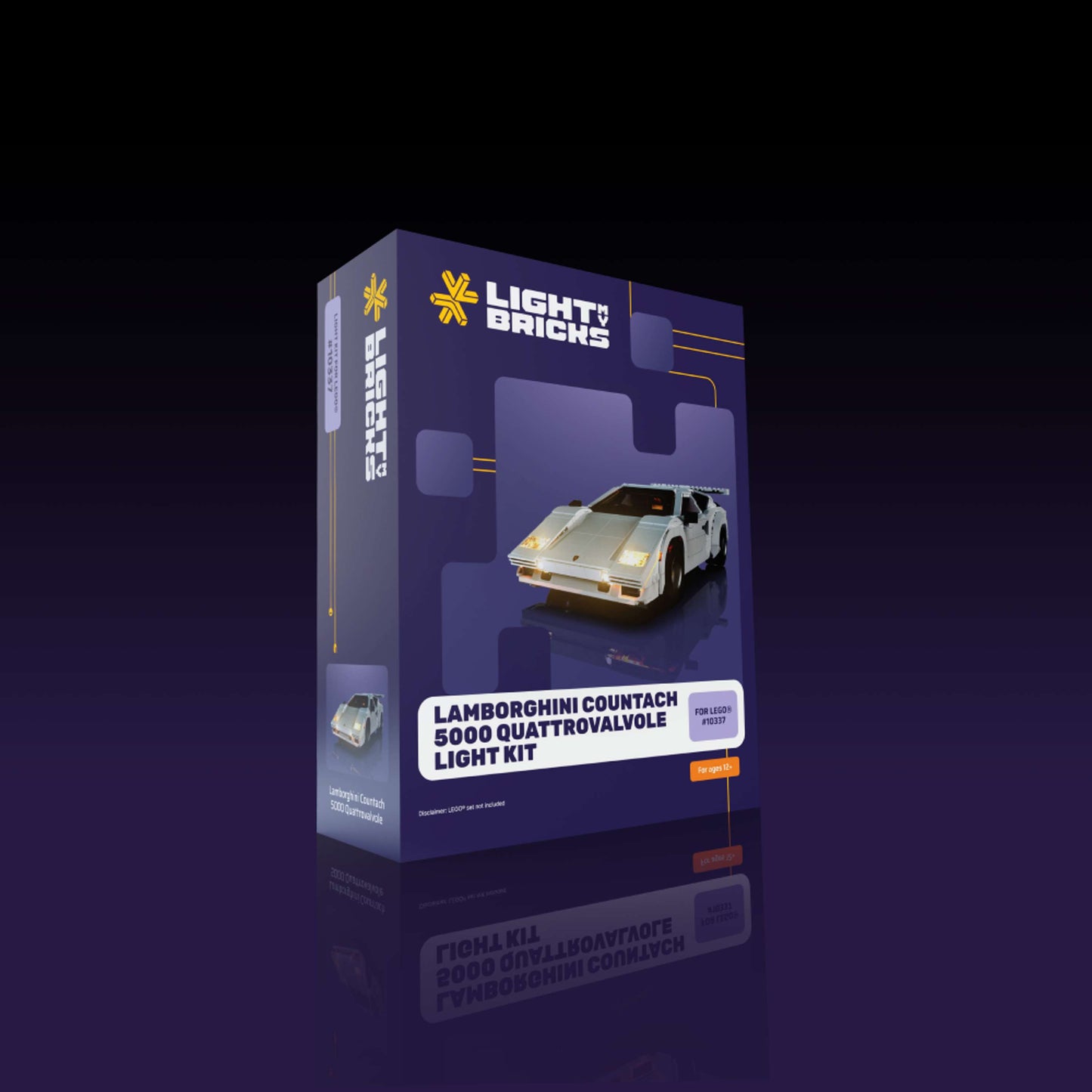Light Kit for LEGO® Lamborghini Countach 5000 Quattrovalvole #10337