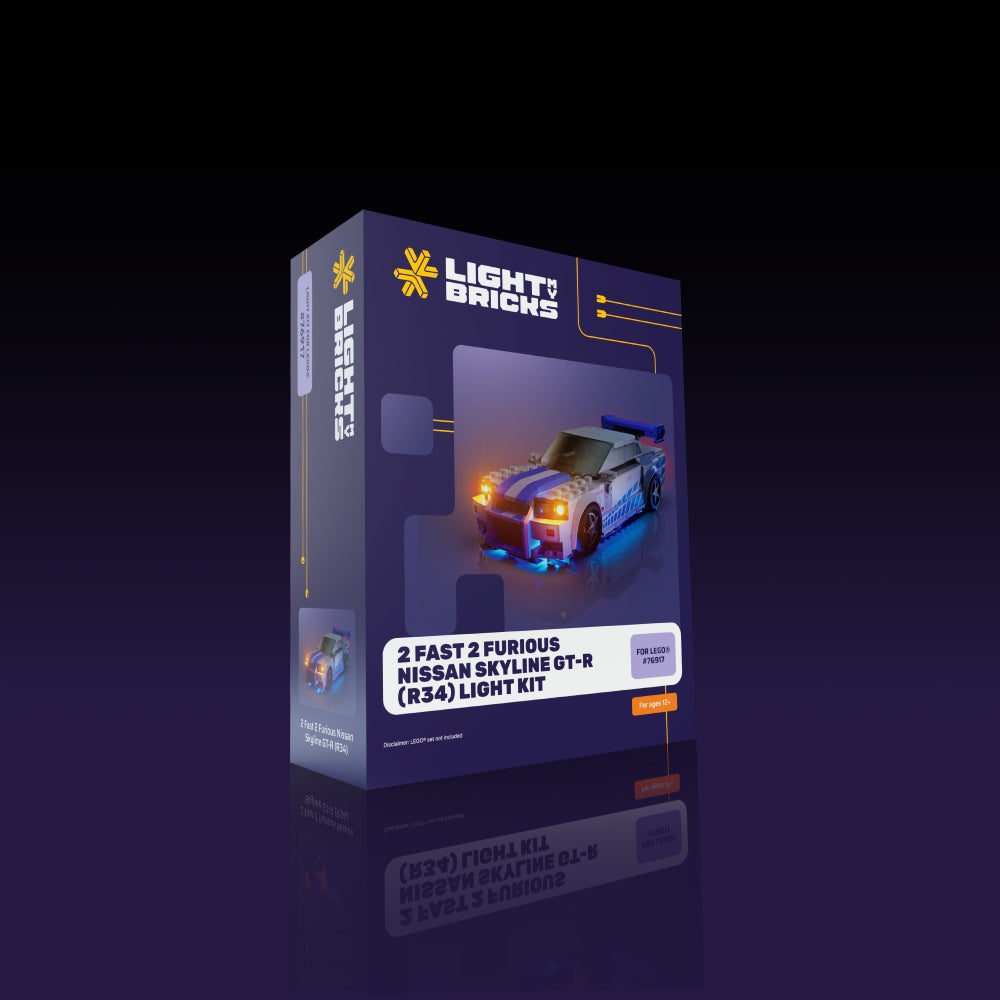 Lichtset für LEGO® Speed Champions 2 Fast 2 Furious Nissan Skyline GT-R (R34) #76917