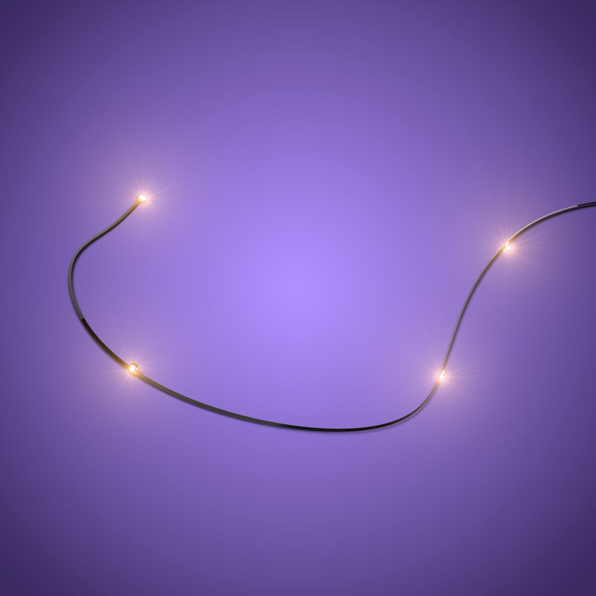 Astro Light String Flicker Effect 4 LEDs - Warm White 30cm (2 Pack)