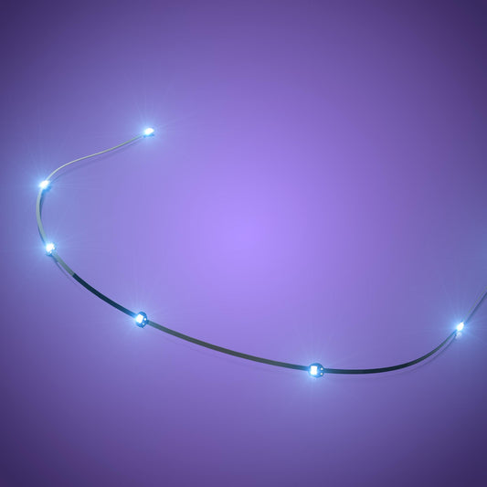Astro Light String Flicker Effect 6 LEDs Fork End - Cool White 15cm
