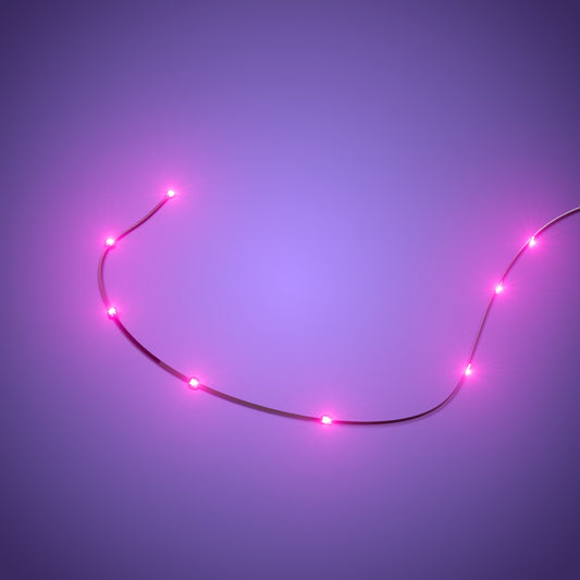 Astro Light String 8 LEDs Fork End - Pink 15cm