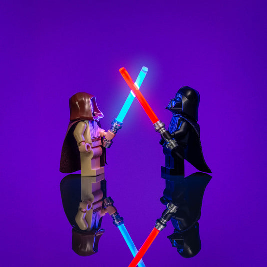 Duelling Lightsaber Clashing Effect Red & Blue 30cm