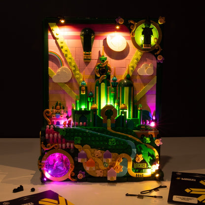 LEGO® Smaragdstadt Wandkunst #75685 DIY Lichtbundle