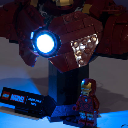 LEGO® Iron Man MK4 Bust #76327 DIY Light Bundle