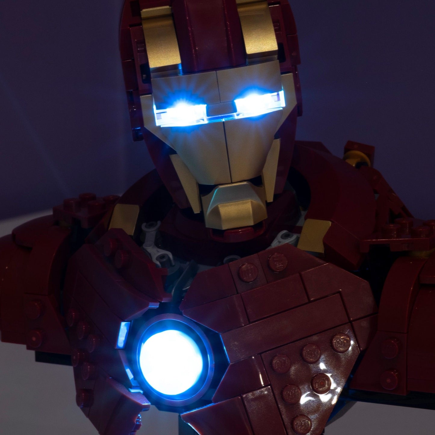 LEGO® Iron Man MK4 Bust #76327 DIY Light Bundle