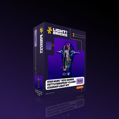 Lichtset für LEGO® Star Wars UCS Jango Fetts Firespray-Klasse Raumschiff #75409
