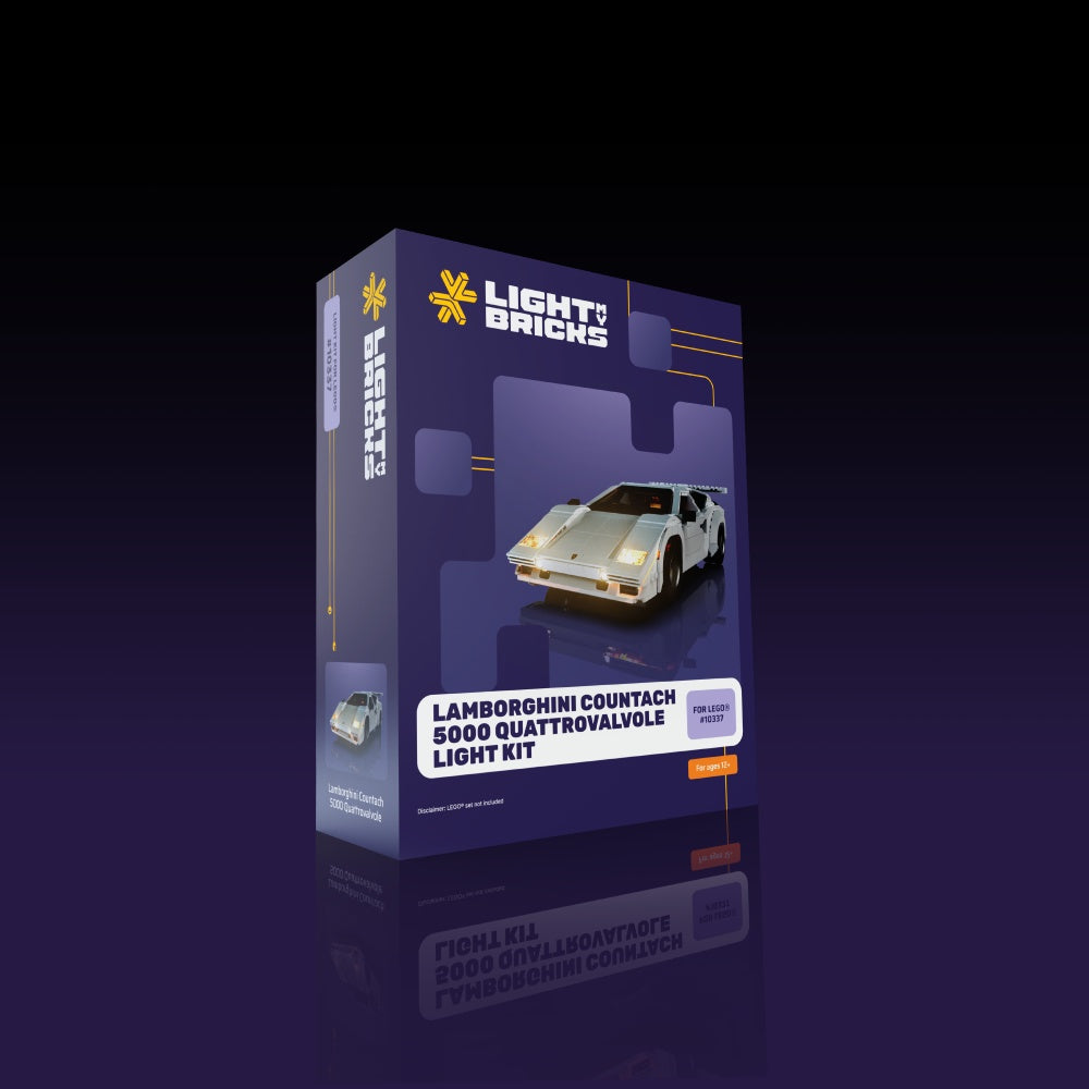 Lichtset für LEGO® Lamborghini Countach 5000 Quattrovalvole #10337