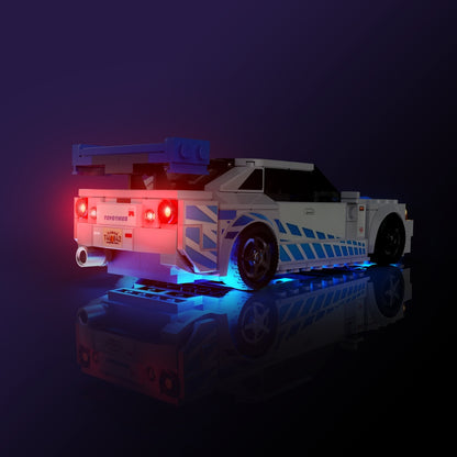 Lichtset für LEGO® Speed Champions 2 Fast 2 Furious Nissan Skyline GT-R (R34) #76917