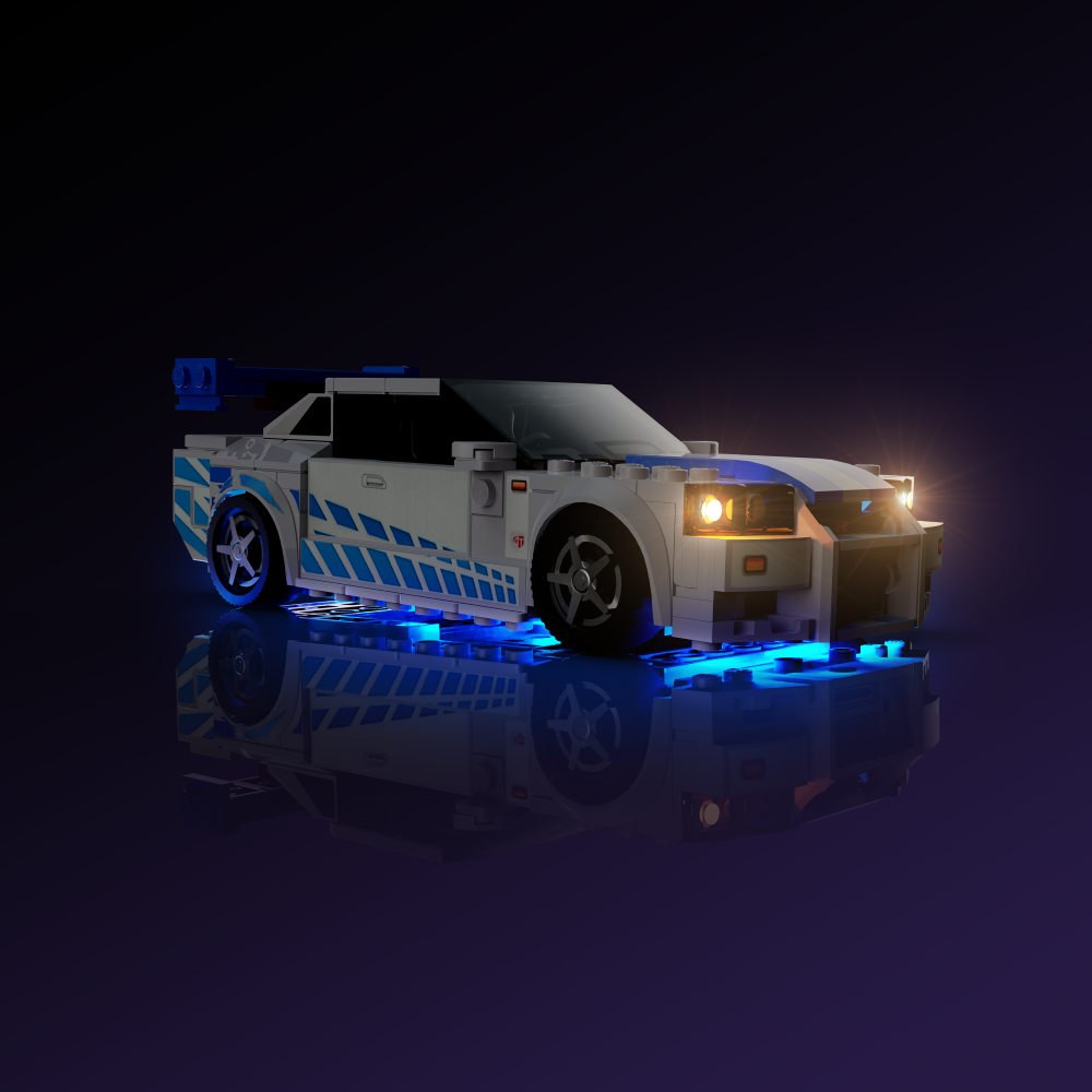 LMB 2.0 Light Kit for LEGO® Speed Champions 2 Fast 2 Furious Nissan Skyline GT-R (R34) #76917