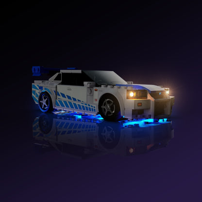 Lichtset für LEGO® Speed Champions 2 Fast 2 Furious Nissan Skyline GT-R (R34) #76917