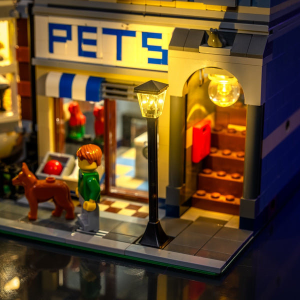 Pe Postcode Bricks Light Kit for LEGO® Pet Shop #10218 | Light My Bricks – Light My Bricks EU