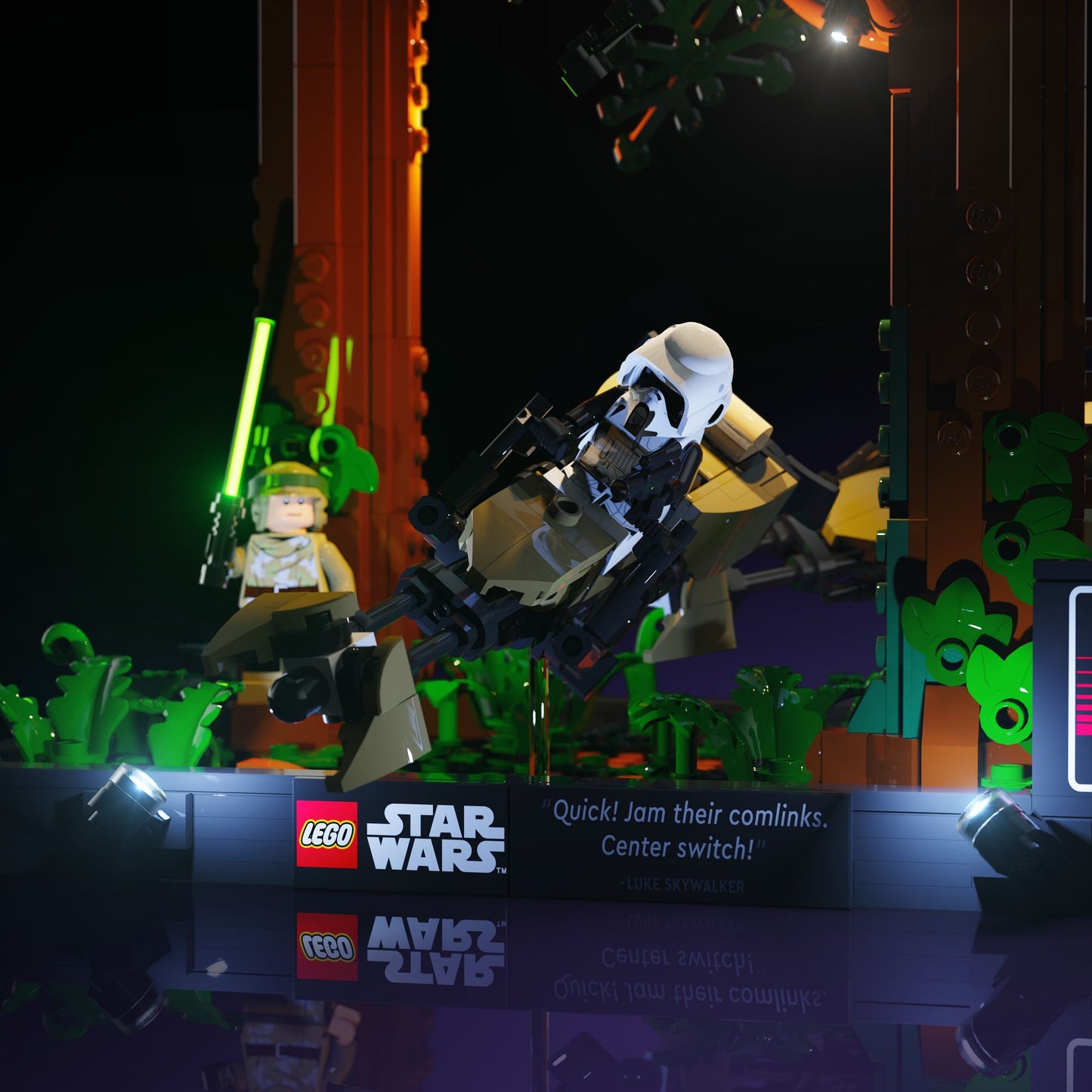 Light Kit for LEGO® Star Wars Endor Speeder Chase Diorama #75353