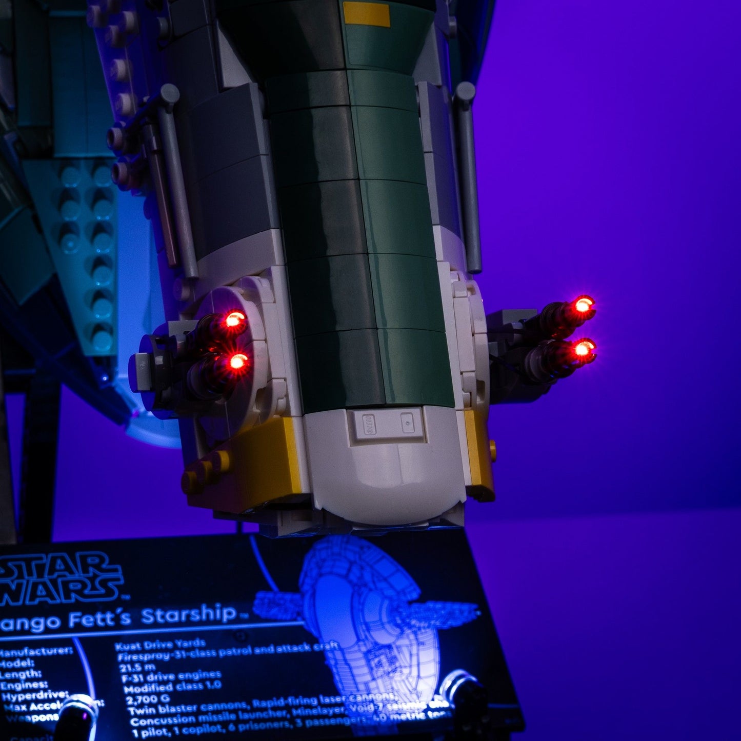 Lichtset für LEGO® Star Wars UCS Jango Fetts Firespray-Klasse Raumschiff #75409