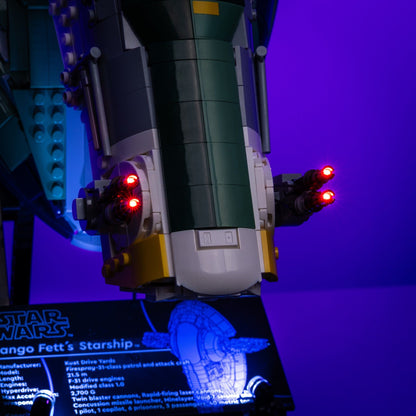 Lichtset für LEGO® Star Wars UCS Jango Fetts Firespray-Klasse Raumschiff #75409