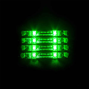 LED-Lichtleisten - Grün (4er-Pack)