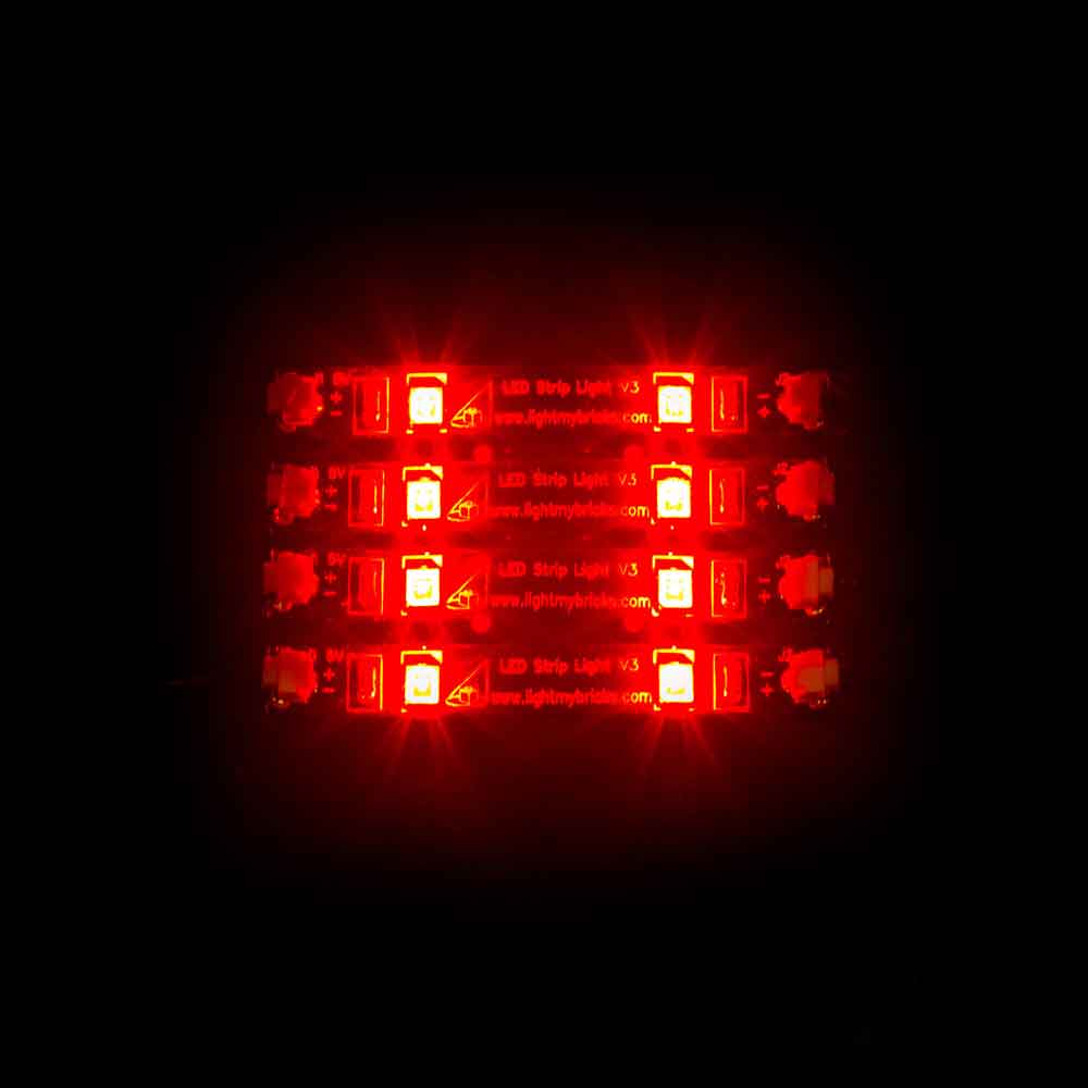LED-Streifenlichter - Rot (4er-Pack)